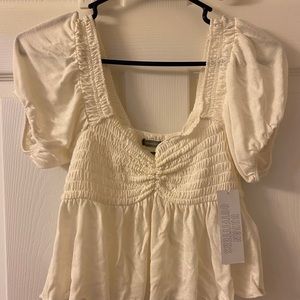 Urban Outfitters Ivory Babydoll top